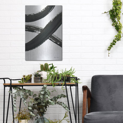 Luxe Metal Art 'Inky 6' by Farida Zaman Metal Wall Art, 12" x 16"