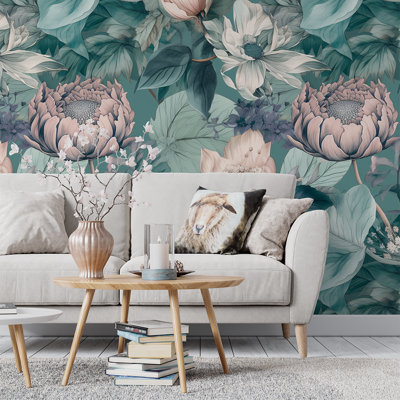 Papier peint floral Serene Botanical Bloom