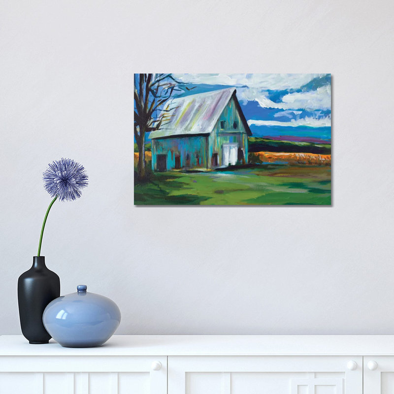 Old Barn 1 Piece Wrapped Canvas Painting, 30.48 cm H x 45.72 cm W