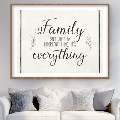 Motif familial beige famille | Décoration intérieure encadrée