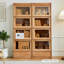 Vitrines en bois manufacturé brun massif-121319008
