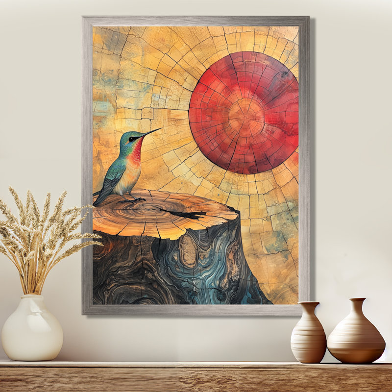 Gokhan - animaux, art mural sur toile, H 20 po x l 12 po, Picture Framed, Argent argent