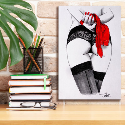  'Red Taboo' by Loui Jover Canvas Wall Art, 12" x 18"
