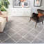 Tapis géométrique gris / crème Keana-201620002