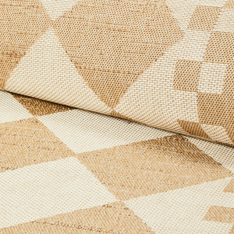 White Diamond Indoor/Outdoor Rug, Rectangle 5' x 8'
