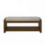 Banc de rangement en bois avec coussin amovible, tablette inférieure-600926896