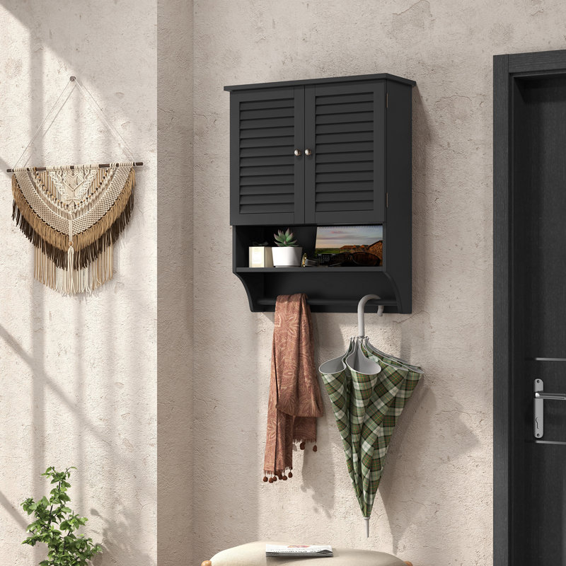 Daveah Bathroom Cabinet, Black