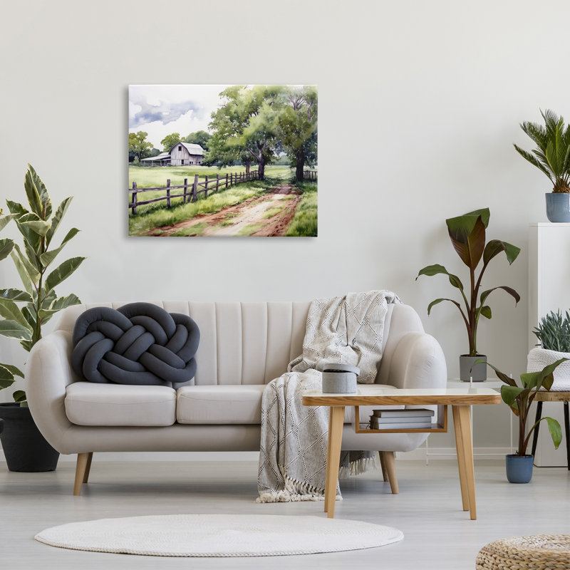 Countryside Cottage, reproduction d'art sur toile, H 30 po x l 40 po x P 1,5 po