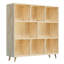 8 compartiments en bois de pin, compartiments optimisés, maison, construction verticale, bibliothèque facile à assembler, tablettes fixes, design, utilisation transversale, dossier solide pour plus de stabilité