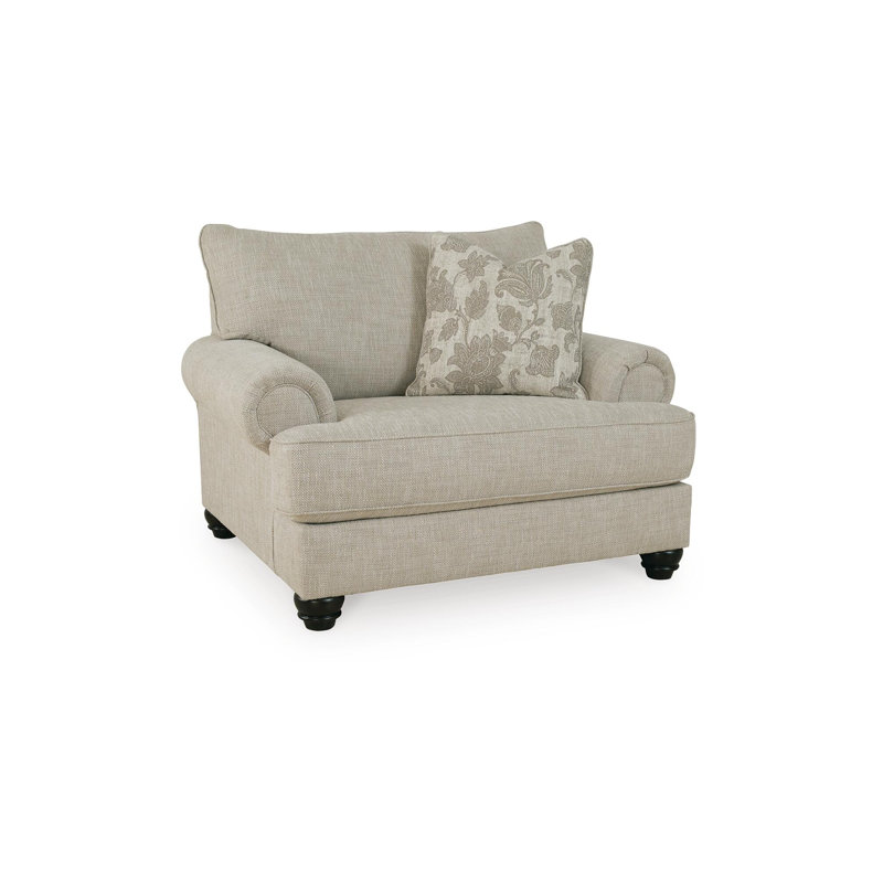 Asanti Upholstered Accent Chair with Ottoman