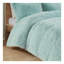 Ensemble d'édredon à poils longs pour grand lit en fausse fourrure moelleuse avec taies assorties, rembourrage en polyester hypoallergénique chaud, bleu-122655320-122655322