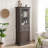 Tall Storage Cabinet With Glass Door And Shelves, Freestanding Sideboard For Living Room, Kitchen, Dining Room, And Office-1808092037