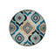 Tapis rond lavable à la machine moderne à motif tissé rond beige