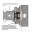 Cadre de façade semi-dissimulé à fermeture automatique 1/2 po - Nickel satiné - Charnières de porte d'armoire (ensemble de 10)-9114219-124945304