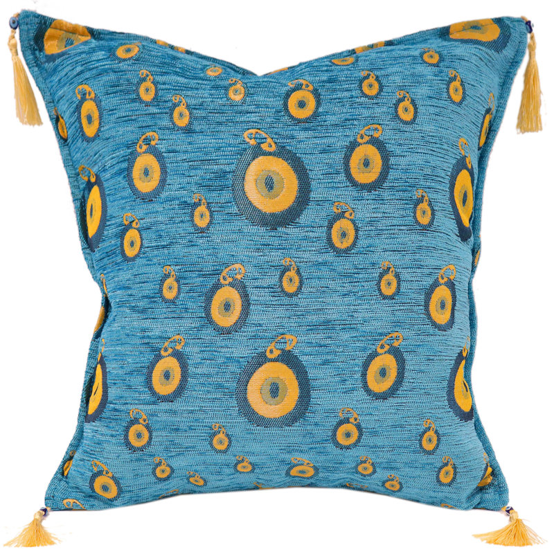 Housse et insert rectangulaires en chenille, Turquoise