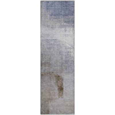 Premium Machine Washable Prisco Blue Rug