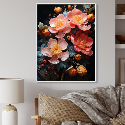 «Pink Blue Wilflowers Dream III», reproduction sur toile