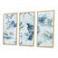 Indigold Watercolor Flower III - ensemble d'art mural sur toile encadré traditionnel de 3-72044074-72043197