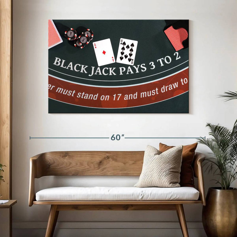 Senne Blackjack Ace and Ten, H 32 po x l 48 po