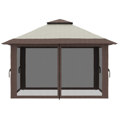Abri de jardin avec filet Outsunny 13 pi x 13 pi avec filet Outsunny