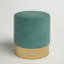 Aine 39cm Wide Velvet Round Standard Ottoman-38033587