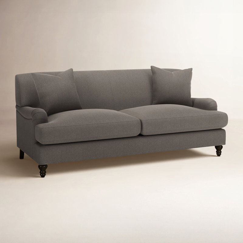 Canapé Walters, Tissage natté gris anthracite Drusky Sustain®