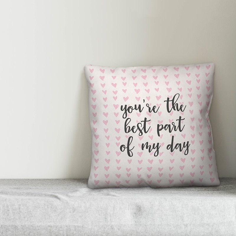 Coussin décoratif You Are The Best Part of My Day in Hearts, Coussin décoratif