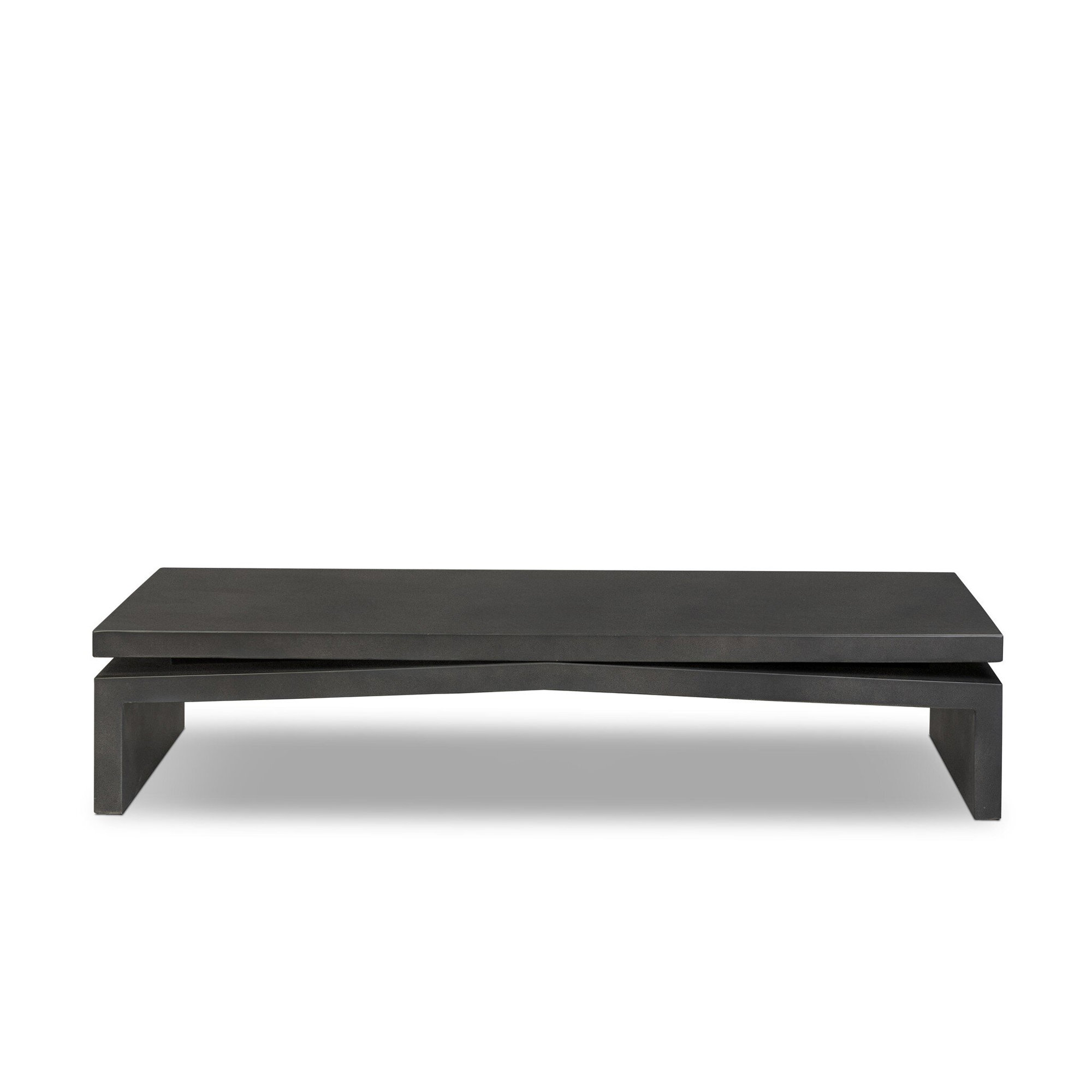 Quanette 65'' Concrete Outdoor Coffee Table