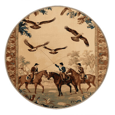 Machine Washable French Brown Area Rug