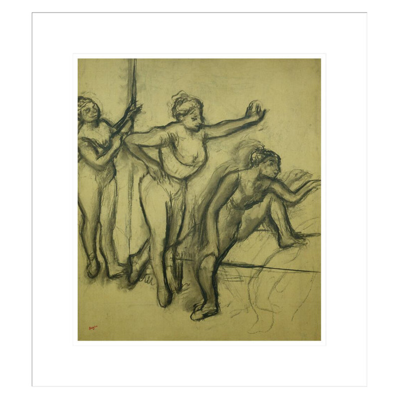 «Three Dancers» par Edgar Degas, impression giclée encadrée, H 19,68 po x l 17,75 po