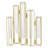 Rossa Metal Foldable Decorative Gold Vase with Clear Glass Test Tubes-1447037445