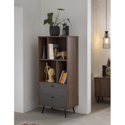 Oneal 138 cm H x 60 cm W Geometric Bookcase
