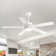 Beil 52/65 inch Large Modern Ceiling Fan with Light Kit and Remote Control, 3 LED Colors, 6 Speed Noiseless DC Motor, 5 Plywood Blades, for Indoor/Covered Outdoor Use