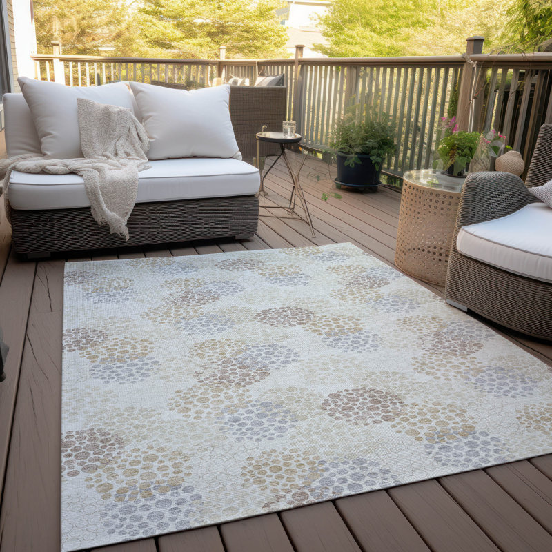 Tapis intérieur / extérieur Maliana, Rectangle de 10 pi x 14 pi