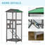 Cage à oiseaux en bois pour perroquet, perruche, avec plateau coulissant et 2 portes PawHut-115296741