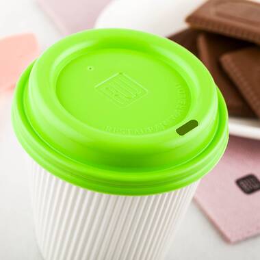 Restpresso Hot Pink Plastic Coffee Cup Lid - Fits 8, 12, 16 and 20 oz - 500  count