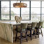 Tabouret de bar pivotant capitonné trophée brun moyen 26 po-61558327-61924289