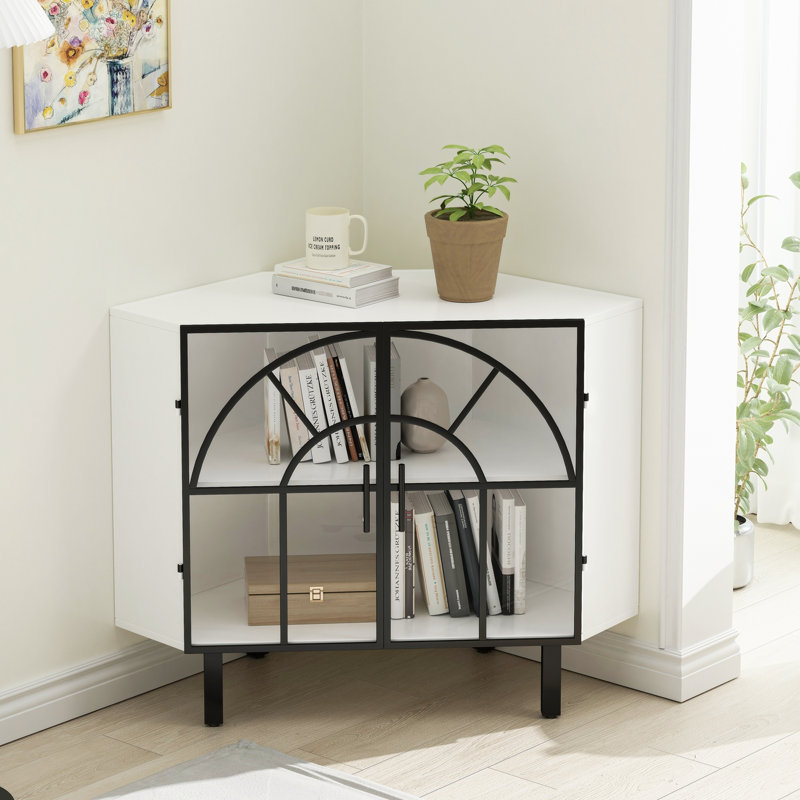 Armoire de coin en verre 37,4 po Blairview
