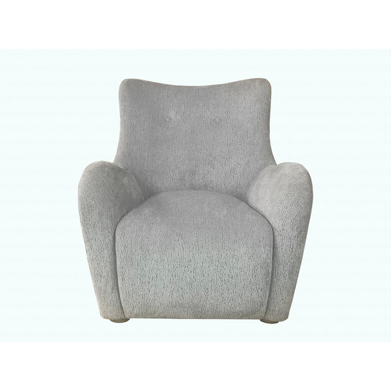Chaise d'appoint pivotante en tissu de couleur zinc