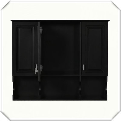 Armoire à pharmacie murale avec tablettes ouvertes