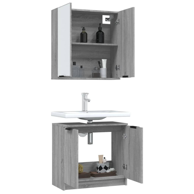Bathroom Furniture Suite, Dark Grey
