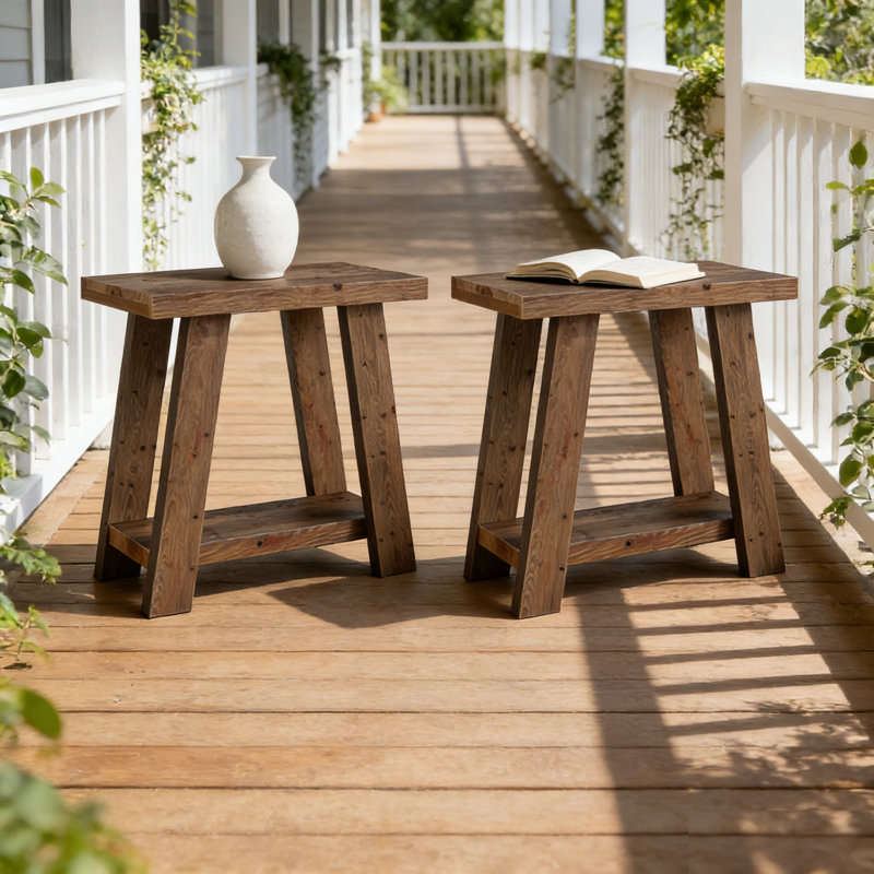 Solid Wood End Table, 2