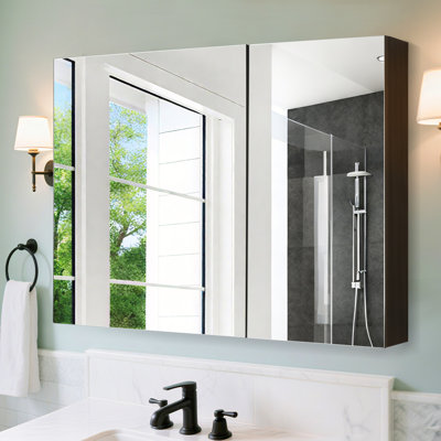 Pharmacie avec miroirs pour salle de bain (assemblage complet terminé)