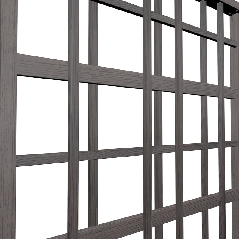 Espresso Brown 84'' H x 60'' W Modern Vinyl Garden Trellis