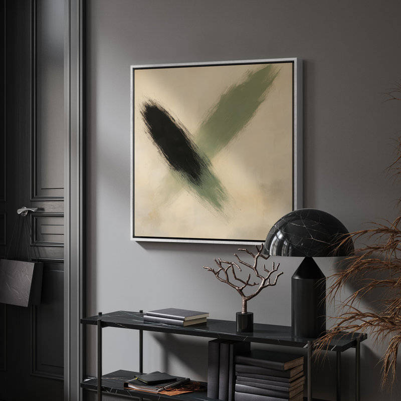 Framed Wall Art Abstract Vintage Antique Classic for Bedroom, 24" H x 24" W, White