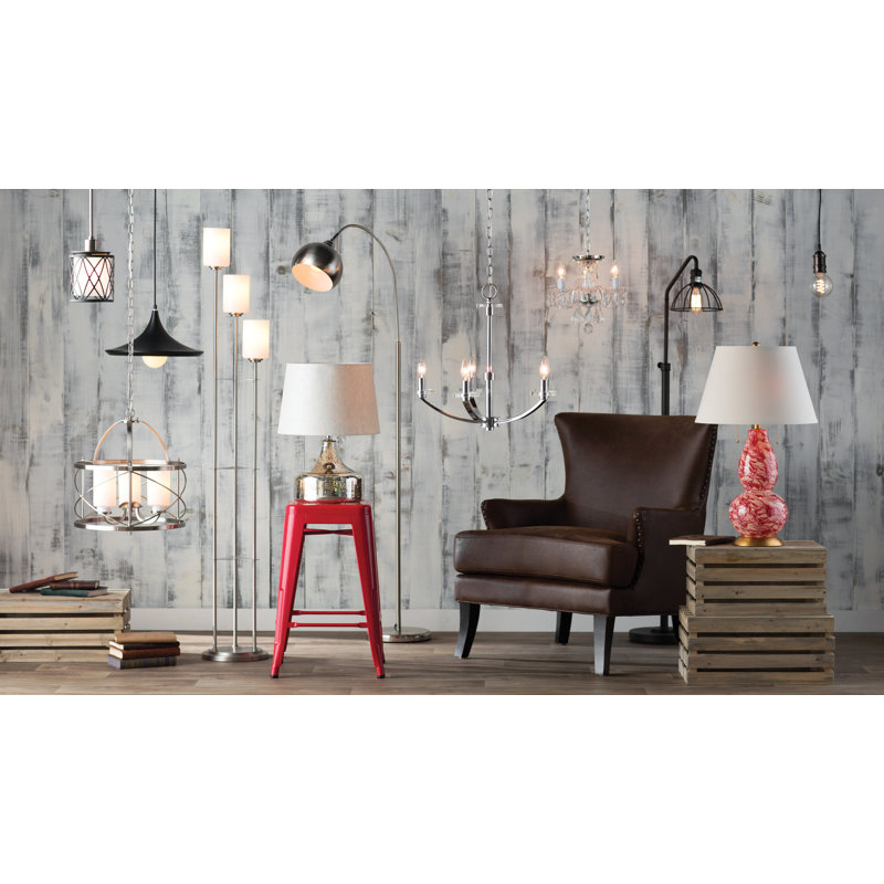 Cedarburg 65.5'' Arched Floor Lamp, Polished Steel