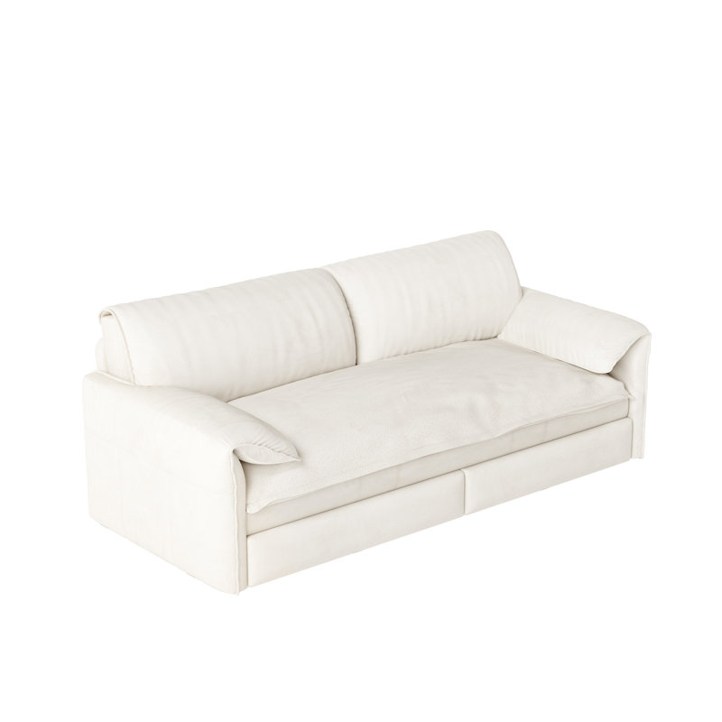 Grand canapé-lit 66 po, Beige / Blanc
