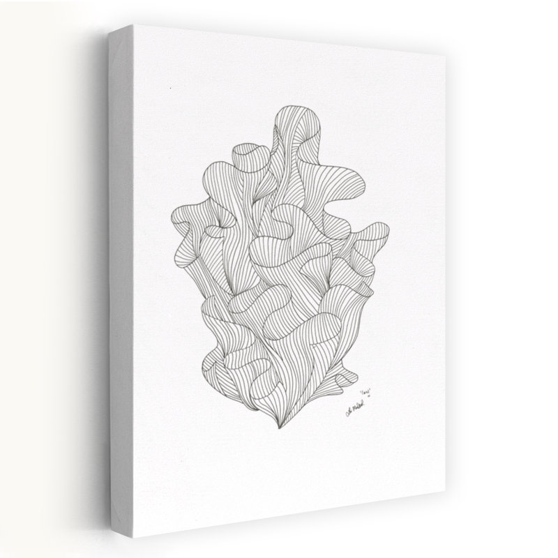 Fluid Organic Lines by Lor Muller - Wrapped Canvas Print, 46  cm H x 30  cm W