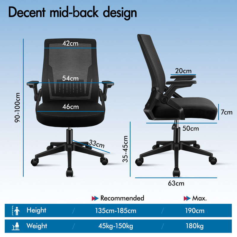 Office Chair, Black, Black