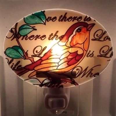 Veilleuse oiseau en verre Joven